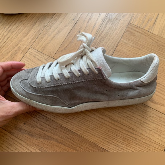 Zara - Grey Leather Sneakers - size 8/39 - Picture 7 of 12